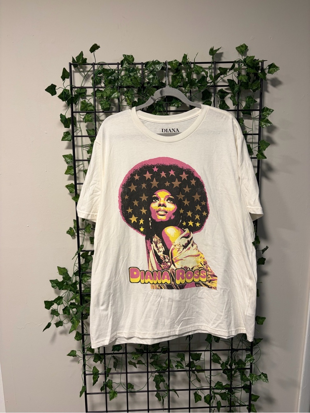 Diana Ross White Graphic Tee - Short Sleeve